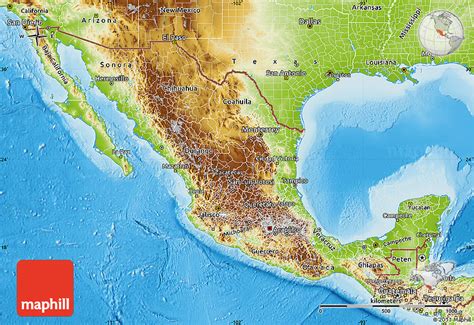 Mexico Map Large Detailed Physical Map Of Mexico Mexico Map By Images