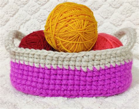 Raji's Craft Hobby: Make Your Own Crochet Oval Basket With Handles