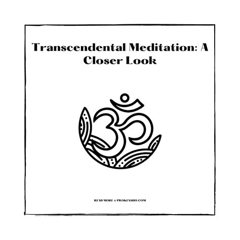 Transcendental Meditation A Closer Look Prokensho