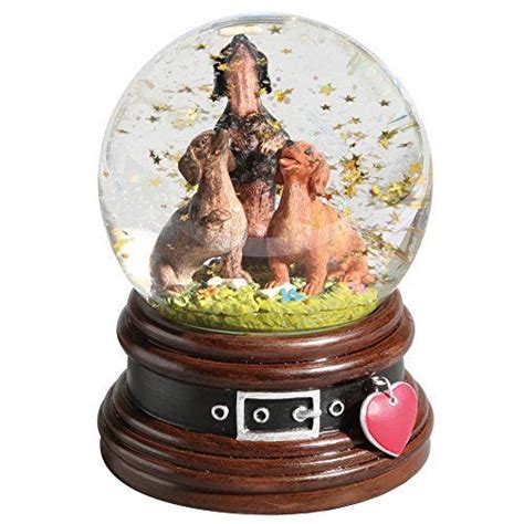 Dachshund Trio Musical Waterglobe What On Earth Exclusive Christmas