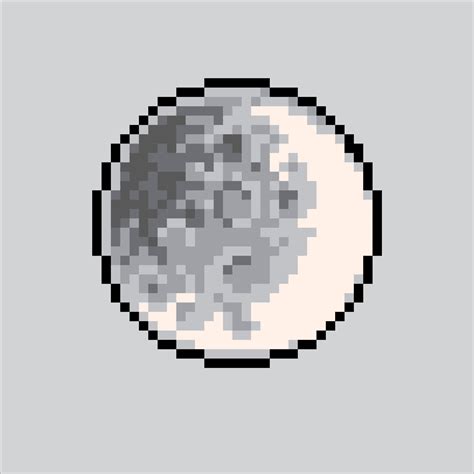 Pixel Art Illustration Lune Pixélisé Lune Brillant Lune Pixélisé Pour