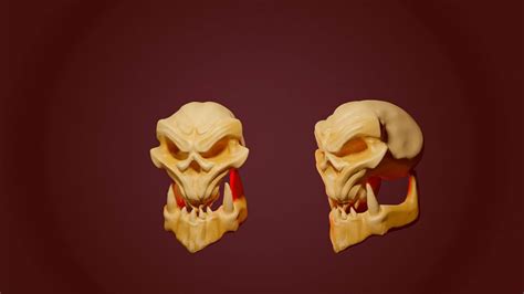 Stylized Skulls Collection 3d Model By Khatri3d