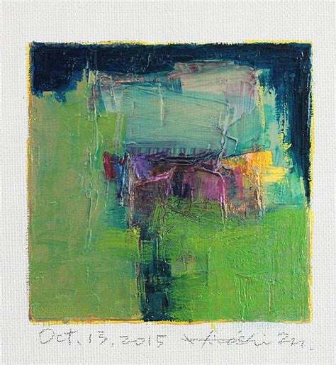 Oct 13 2015 Original Abstract Oil Painting 9x9 Painting 9 X 9 Cm