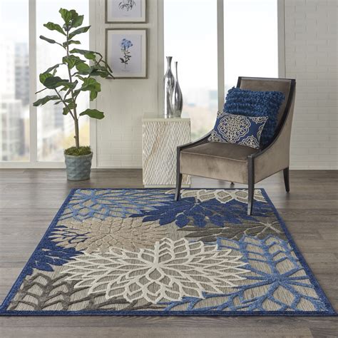 Check spelling or type a new query. Nourison Aloha Patio Floral Blue/Multicolor Area Rug ...