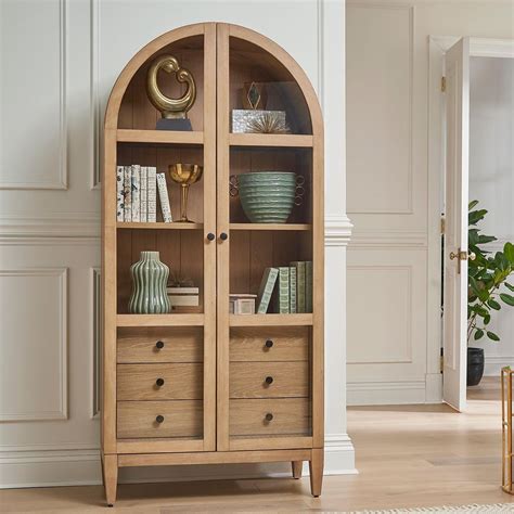 Wycliff Bay Arched Bookcase in Tan | NFM | Home interior design, Built