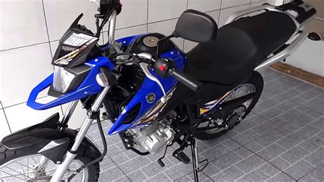 Yamaha Xtz Crosser 150 2017 Azul Em Detalhes Youtube
