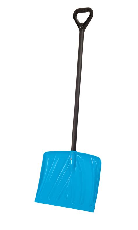 Suncast 18 Snow Shovel And Pusher With Steel Core Handle Blue