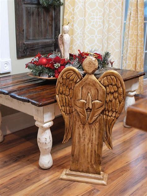 Maybe you would like to learn more about one of these? Tall 29 inch Wood Carved Angel Antique Brown with Gold ...