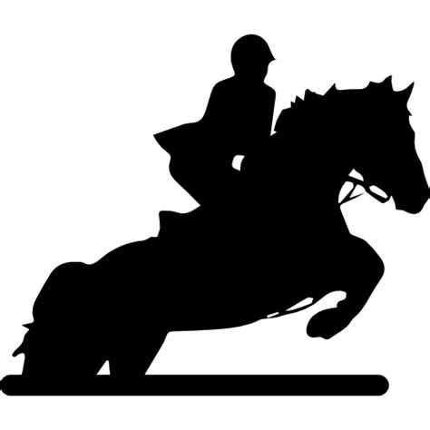 Horsereiningjumpinganimal Sportswestern Ridingjumpingsilhouette