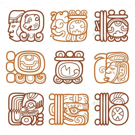 Maya Glyphs Mayan Symbols Mayan Tattoos Mayan Glyphs