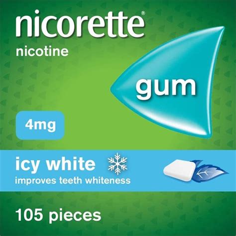 Nicorette Icy White 4mg Gum 105 Pieces Numark Pharmacy
