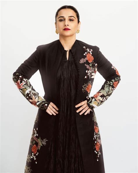 Vidya Balan Looks Ethereal In A Black Floral Anarkali Gown