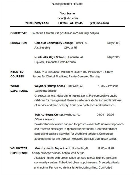 Special consideration upon submission of cv and interview by scholarship panel. Nursing Student Resume | Template Business