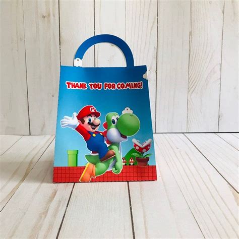 Super Mario Bros Favor Bags Mario Bros Birthday Party Mario Etsy