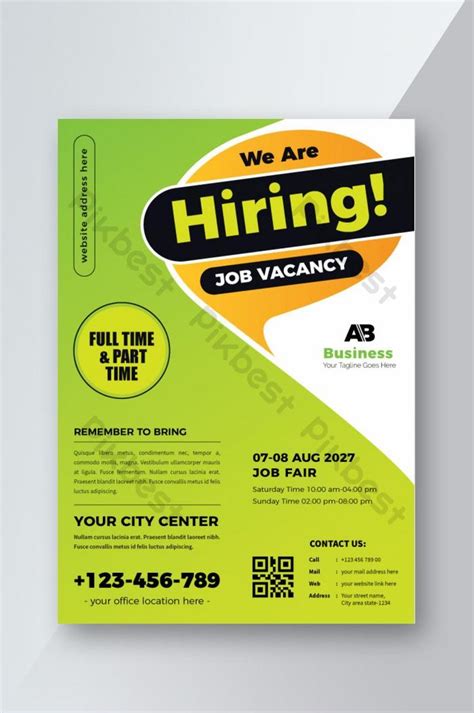 Recruitment Or Job Vacancy Flyer Ai Free Download Pikbest