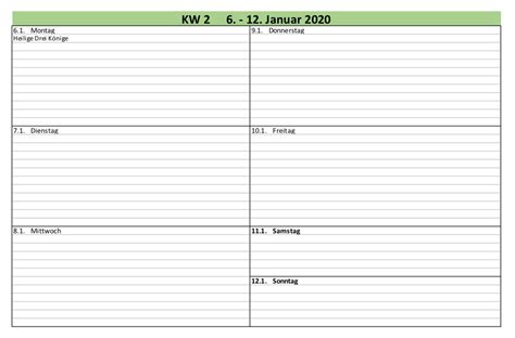 Die jahresplaner zum ausfüllen und ausdrucken kommen mit allerlei nützlichen features: Wochen-Kalender 2020