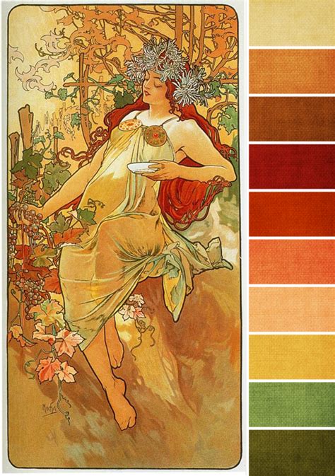 September Monthly Challenge Color Palette Alfons Maria Mucha Alphonse