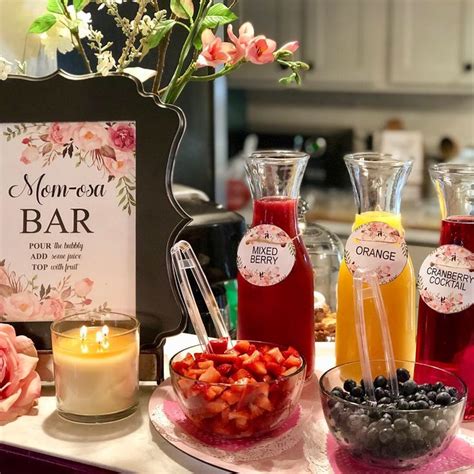 Mimosa Bar For Baby Shower Baby Shower Drinks Baby Shower Brunch