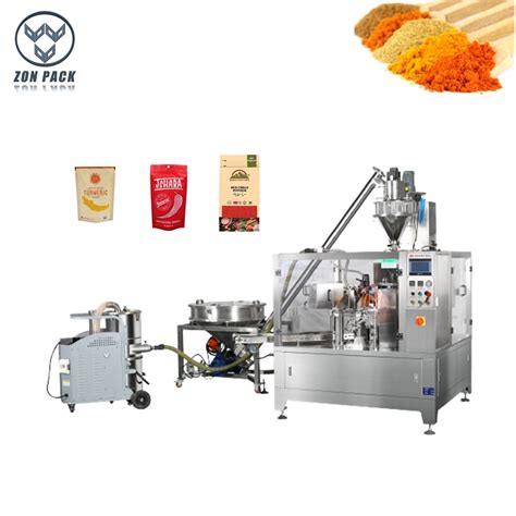 Auto Doypack Zipper Pouch Bag Rotary Packing Machine For Spices Powder China Machine And