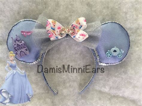 Disney Inspired Cinderella Minnie Ears Mickey Ears Moños De Lazo