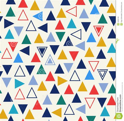 Geometric Seamless Pattern With Triangles Stock Illustration