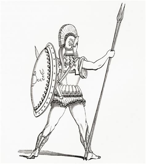 Greek Warrior Drawing Ubicaciondepersonascdmxgobmx