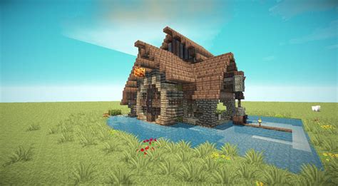 Easy minecraft building system with 5x5 house. NMB - Sawmill Minecraft Project