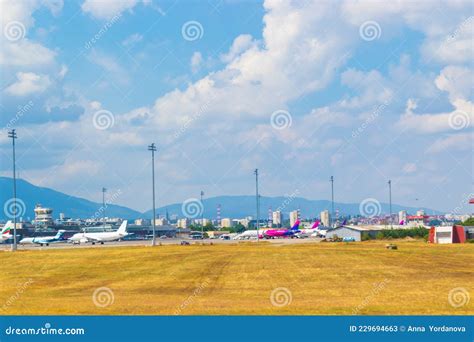 Scenic View of Sofia Airport Bulgaria Editorial Stock Photo - Image of