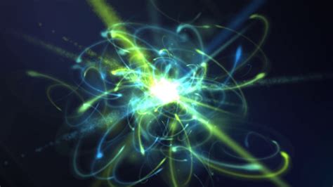 Atom Rays Particles Animated Motion Background Stock Video