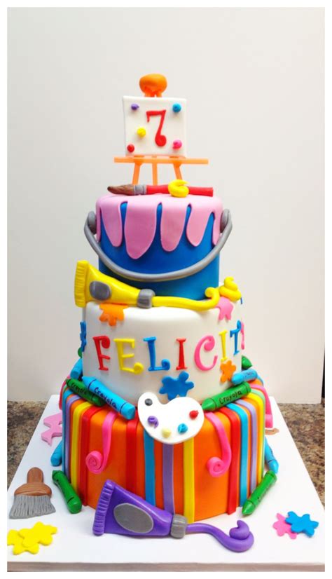 In addition, the countless birthday cake ideas and instructions on this site will offer you the boost and inspiration you need to take you to the next level of decorating. Pin by Beth Gomez on "Art Party" Birthday Celebration | Art party cakes, Art birthday cake ...