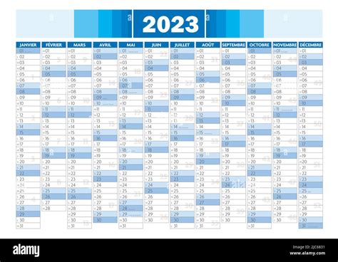 2023 French Calendar Cut Out Stock Images And Pictures Alamy