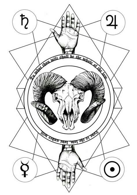 Suky Satanic Art Aleister Crowley Dark Tattoo Skull And Bones