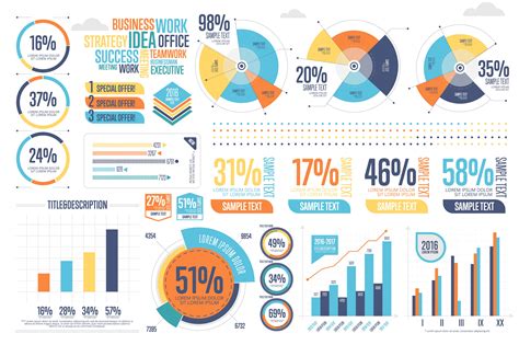Business Infographics Set With Different Diagram Download Free