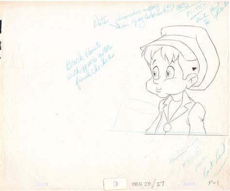 Pinocchio And The Emperor Of The Night Production Animation Cel And Dr