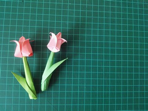 ¿cómo Hacer Un Tulipán De Origami