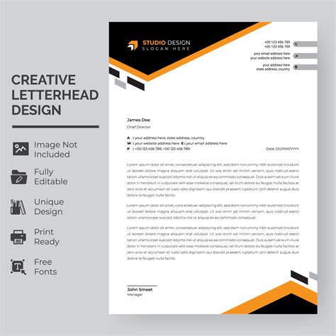 Letterhead Template Vector Art Icons And Graphics For Free Download
