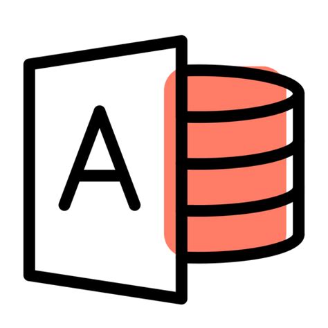 Microsoft Access Logo Icon Download In Colored Outline Style