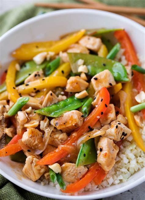 Chicken flavoured with lemon grass, dry red chillies and coconut. Szechuan-Style Chicken Stir Fry - The Chunky Chef