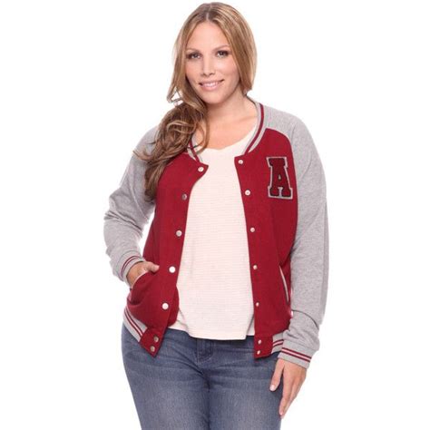 knit letterman jacket 28 liked on polyvore featuring outerwear jackets women red varsity