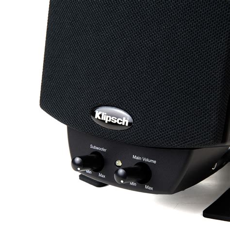 Since the klipsch promedia 2.1 has its own internal amplifier, it was designed to hook into the line out connector. Klipsch ProMedia 2.1 Bluetooth Computer Speaker System