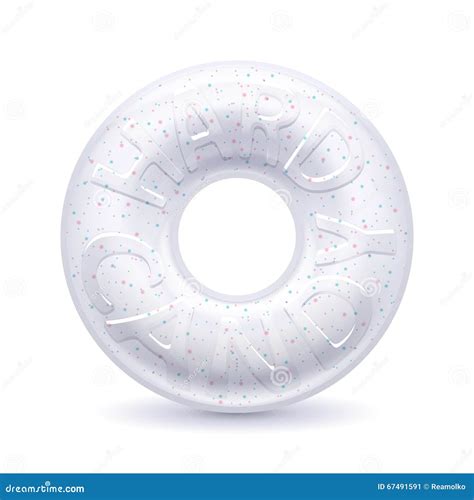 Round mint white hard candy realistic illustration. stock vector