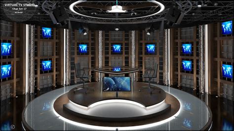 Virtual Tv Studio Chat 3d Model 17