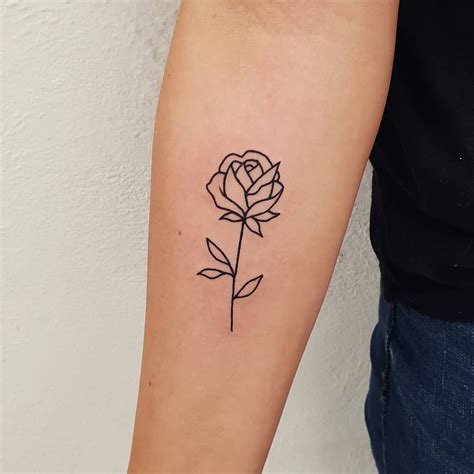 Simple Small Rose Tattoo Tattoo Uploaded By Elyria Black Simple