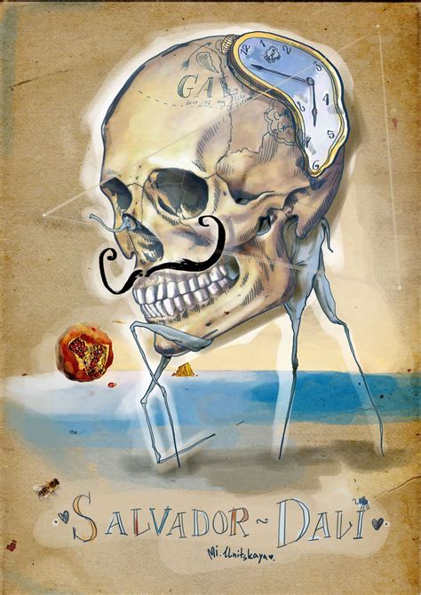 Skull Of Salvador Dali By Mimi Ilnitskaya Skulls Salvador Dali Art