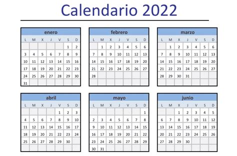 Calendário 2022 Excel Gratis