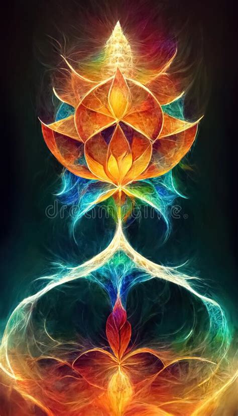 Abstract Design Of Multicolored Chakra Powerful Energy Chakra Mandala