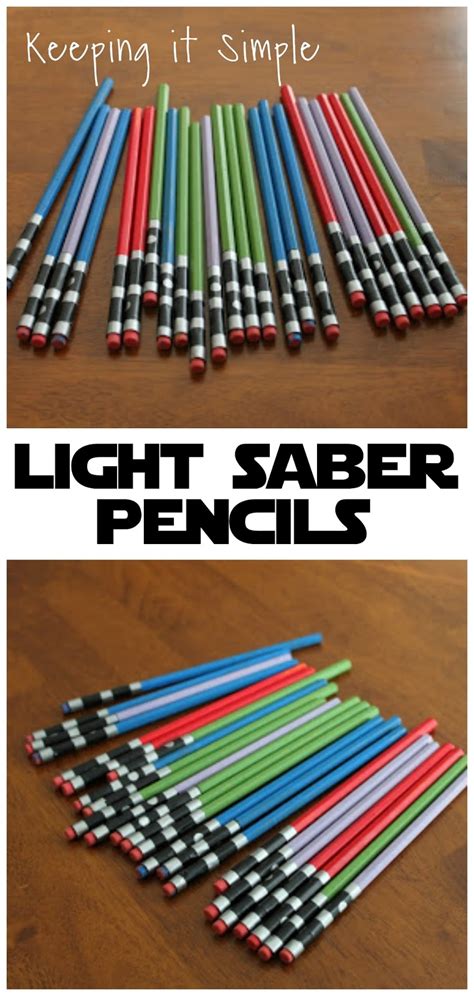 Star Wars Light Saber Pencils Keeping It Simple Crafts