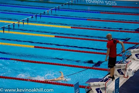 Blind Swimmer With A Tapper London Paralympic Swimm Flickr