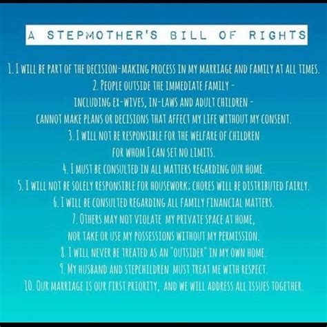 Stepmothers Bill Of Rights Step Mom Quotes Step Mother Step Mom Advice