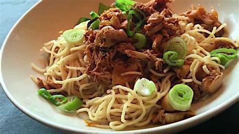 Mie Ayam Jamur Mushroom Chicken Noodle Indonesian Food Youtube